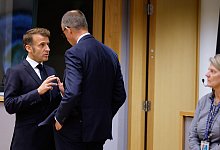 Merz und Macron - Geert Vanden Wijngaert/AP/dpa