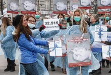Proteste gegen Tierversuche - Foto: Markus Scholz/dpa