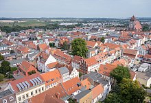 Blick &uuml;ber die Altstadt von Greifswald - Stefan Sauer/dpa