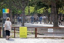 Dreharbeiten für «Tribute von Panem» im Landschaftspark Duisburg - Christoph Reichwein/dpa