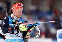 Biathletin Denise Herrmann wurde in der Verfolgung F&uuml;nfte. - Roman Koksarov/AP/dpa