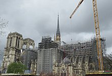 Ger&uuml;st bei Notre-Dame - Sabine Glaubitz/dpa