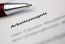 Ein Stift liegt auf einem Arbeitszeugnis - Andrea Warnecke/dpa-tmn