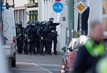 Gro&szlig;einsatz der Polizei am Landgericht in Bielefeld - Friso Gentsch/dpa