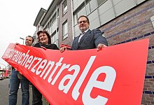 Vor der T&uuml;r der Zentrale - Vera Gerstendorf-Welle