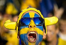 Ein schwedischer Fußballfan - Michael Buholzer/KEYSTONE/dpa