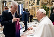 Michael Mittermeier bei Papst Franziskus - Vatican Media/dpa