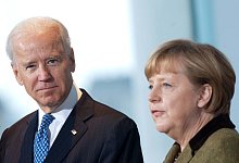 Joe Biden und Angela Merkel - Foto: picture alliance / dpa