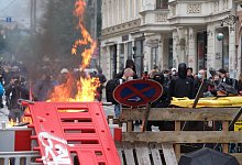 Ausschreitungen in Leipzig - Foto: Sebastian Willnow/dpa-Zentralbild/dpa
