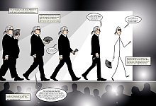 Ausschnitt Buch "Lagerfeld. Graphic Novel" - Simon Schwartz/dpa