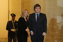 Argentinischer Präsident Milei in Rom - Alessandra Tarantino/AP/dpa