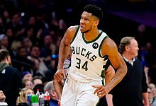 Giannis Antetokounmpo erzielte in seiner Karriere bisher 14.216 Punkte für die Milwaukee Bucks. - Matt Slocum/AP/dpa