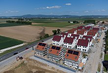 Fl&auml;chenverbrauch in Hessen - Neubausiedlung - Boris Roessler/dpa