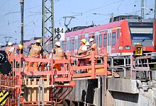 Bahn-Baustelle - Arne Dedert/dpa