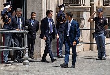 Giuseppe Conte, Vorsitzender der Movimento 5 Stelle, beim Verlassen des Amtssitz des italienischen Ministerpr&auml;sidenten Mario Draghi. - Mauro Scrobogna/LaPresse via ZUMA Press/dpa