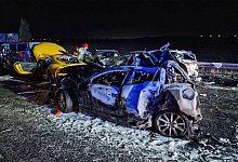 Tote und Verletzte bei Massenkarambolage in Polen - Kpp Pruszcz Gdanski/PAP/dpa