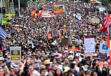 Umstrittener Nationalfeiertag &laquo;Australia Day&raquo; - Dean Lewins/AAP/dpa