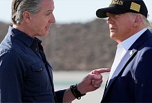 Trump in Kalifornien - Mark Schiefelbein/AP/dpa