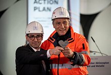 EU-Kommissar Séjourné besucht Werk von Thyssenkrupp Steel - Fabian Strauch/dpa