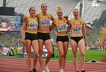 Auch ohne Gina Lückenkemper sprintete die deutsche 100-Meter-Staffel der Frauen souverän ins Finale. - Soeren Stache/dpa
