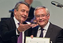 Schmidt und Niersbach - Daniel Karmann/dpa