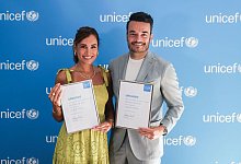 Jana Ina und Giovanni Zarrella sind Unicef-Paten - Oliver Berg/dpa