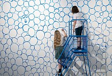 Wandbemalung - Sebastian Kahnert/dpa