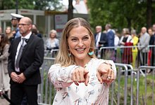 Sandy M&ouml;lling auf dem roten Teppich - Helmut Fricke/dpa