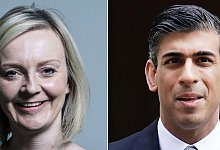 Die britische Außenministerin Liz Truss und Rishi Sunak, ehemaliger britischer Finanzminister. - Pa/PA Media/dpa
