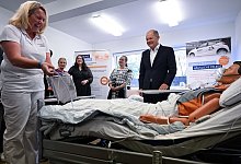 Bundeskanzler Olaf Scholz besucht Eschweiler - Federico Gambarini/dpa