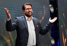 Jimmie Akesson ist Vorsitzender der rechtspopulistischen Schwedendemokraten. - Maja Suslin/TT News Agency via AP/dpa