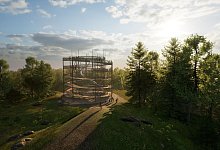 Nautilus Tower im Erlebnispark Owl Creek Landing - Owl Creek Landing/dpa-tmn