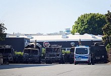 Bundeswehrfahrzeuge in Erfurt ausgebrannt - Martin Wichmann/WichmannTV/dpa