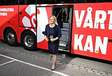 Magdalena Andersson ist amtierende Ministerpr&auml;sidentin von Schweden. Am 11. September 2022 finden in Schweden Parlamentswahlen statt. - Jessica Gow/TT News Agency/AP/dpa