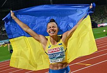 Maryna Bekh-Romanchuk aus der Ukraine gewann EM-Gold im Dreisprung. - Sven Hoppe/dpa