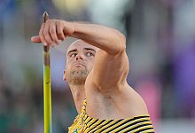 Die deutsche Nummer eins der Speerwerfer: Julian Weber in Aktion. - Michael Kappeler/dpa