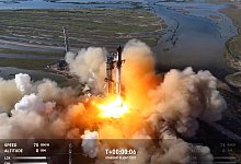 Sechster SpaceX &laquo;Starship&raquo;-Flug - -/SpaceX via AP/dpa