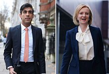 Die Nachfolge des britischen Premierministers Johnson wird sich zwischen Rishi Sunak (l) und Liz Truss entscheiden. - Pa/PA Wire/dpa