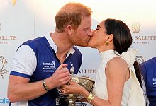 Prinz Harry und Meghan beim Polo - Yaroslav Sabitov/PA Wire/dpa