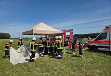 Kinder bei Hitze im Auto eingeschlossen - Jonas Hermonies/Freiw. Feuerwehren Visselh&ouml;vede/dpa