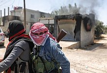 Nahostkonflikt - Syrische Beduinen in Al-Masraa - Ghaith Alsayed/AP/dpa