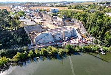 Bauarbeiten an der A143 - Jan Woitas/dpa