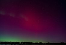 Polarlichter &uuml;ber Nordrhein-Westfalen - Max Lametz/dpa