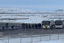 Deutsches Bundeswehr-Team kommt abends auf Gr&ouml;nland an - Julia W&auml;schenbach/dpa
