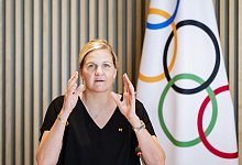IOC-Pr&auml;sidentin Kirsty Coventry - Jean-Christophe Bott/KEYSTONE/dpa