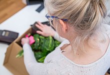 Eine Frau packt eine Box mit persönlichen Gegenständen - Christin Klose/dpa-tmn