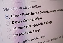 Optionen f&uuml;r das Benutzerkonto - Foto: dpa