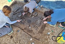 Skelett in Niederbayern - F.Eibl/Landratsamt Dingolfing-Landau/dpa