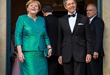 Die Merkels in Bayreuth - Foto: Matthias Balk/dpa