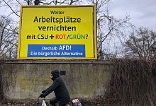 Wahlplakat für die AfD - David Hutzler/dpa